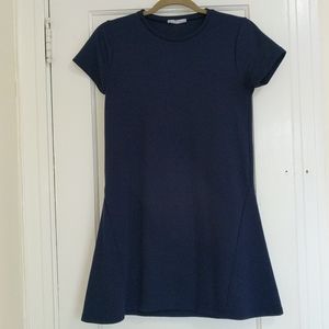 Zara navy knit shift dress M